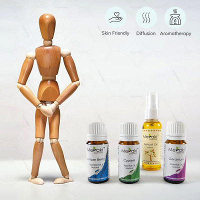 Skin-friendly Essential Oil Combo for aromatherapy via diffusion for urinary incontinence by Meraki |  Hey Zindagi Solutions