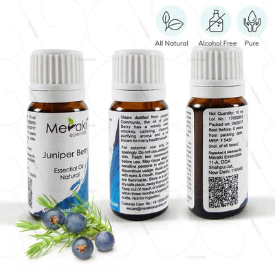100% natural juniper berry essential oil by Meraki essentials. Pure & free from alcohol | heyzindagi.com-shipping done all over India