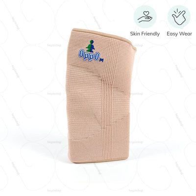 Easy to wear elbow sleeve (2080) by Oppo Medical USA. Suitable for all skin types | heyzindagi.com- a health & wellness site for differently abled