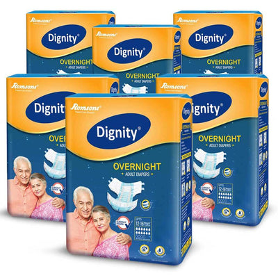 Overnight Adult Diapers (10 diapers / pack): 3, 6 & 12 Saver Packs