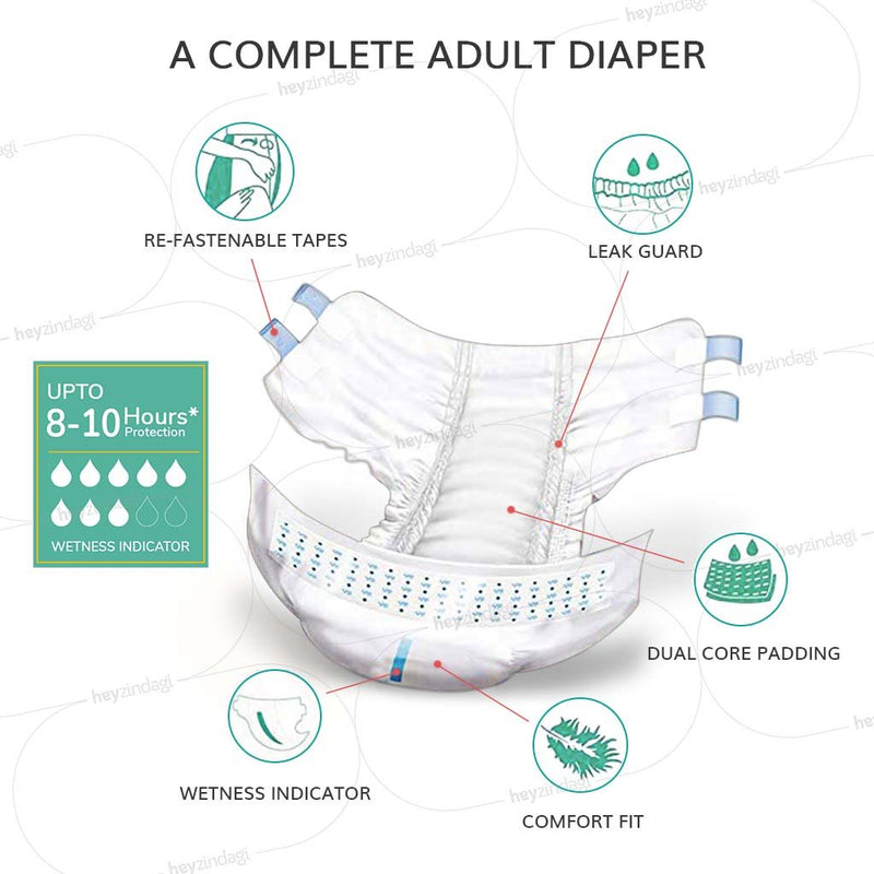 Dignity Magna Adult Diapers (10 diapers / pack): 3, 6 or 12 Saver Packs