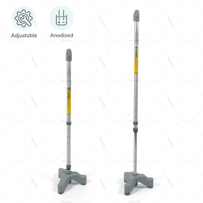 Adjustable walking stick (0907) by Vissco India. Anodized for an increased long term durability.  | EMI option available at heyzindagi.com
