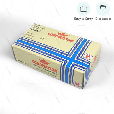 Easy to Carry Latex Hand Gloves by Coronation India. To be disposed of after use | Shop at Hey Zindagi