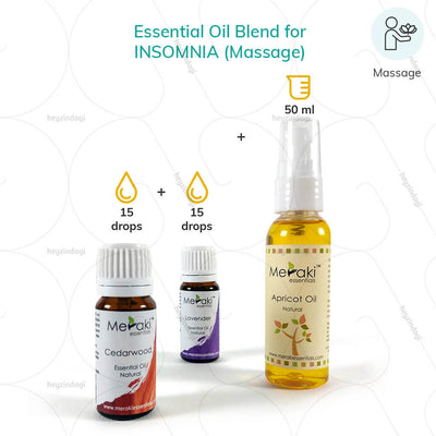 Lavender Essential Oil Blend for Insomnia (MERKEO10) by meraki essentials. Relief via massage therapy | order online at heyzindagi.com
