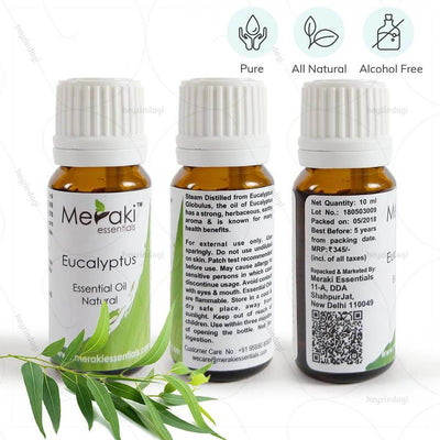 100% Pure, natural & alcohol free eucalyptus oil by Meraki essentials | heyzindagi solutions for differently abled