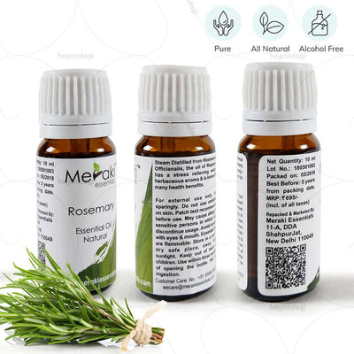 100% Pure & alcohol free Rosemary oil (MERKEO01) by meraki essentials | heyzindagi.com- a health & wellness site for differently abled