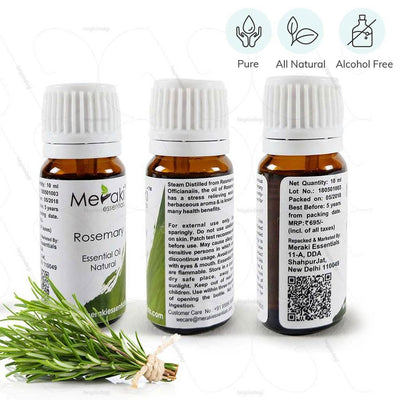 All natural & alcohol-free Rosemary essential oil (MERESBL01) by meraki essentials | heyzindagi.com- shipping done across India