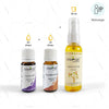 Aromatherapy Essential Oil Combo for Massage - 20 drops of Lavender oil, 10 drops of Frankincense oil and 50 ml Apricot oil by - Meraki | Available at HeyZindagi.com
