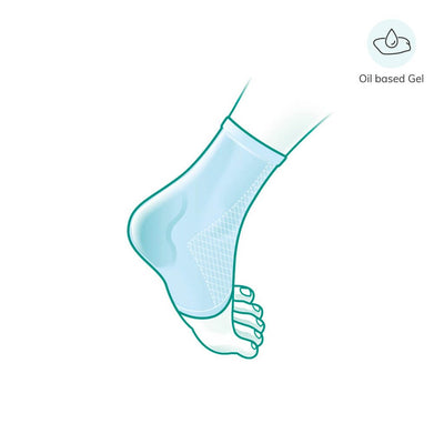 Oil based gel socks (6790) Oppo medical USA. Moisturization to heel skin | Available at HeyZindagi.in