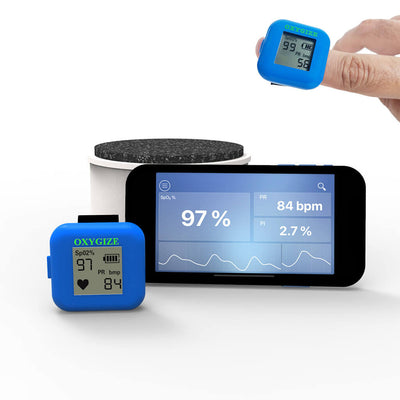 Ring Pulse Oximeter with Bluetooth App (rechargeable battery)