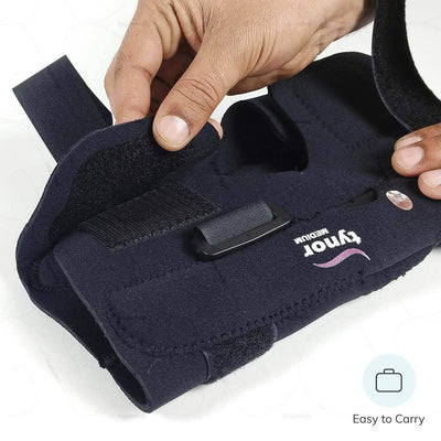 Adjustable knee brace (J15BCZ) by Tynor India. Easy to carry while travelling outdoors | heyzindagi.com- an online store for elders
