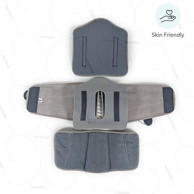 Lumbar back support belt  by Tynor India. Nylon fabric ensures comfortable use. Comes in universal & special sizes | heyzindagi solutions- an online shop for senior citizens