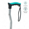 Quadripod walking stick with comfortable handle (L12UDZ) by Tynor India. Anodized for enhanced durability | EMI option for payment available at heyzindagi.com