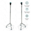 Tripod walking stick L32UDZ with weight bearing capacity of up-to 110 kgs. Pre-checked for quality by Tynor India | Heyzindagi.com- EMI option available