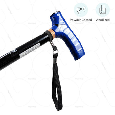 Aluminium walking stick (2906) manufactured by Vissco India. Powder Coated & Anodized for extended durability | order online at amazon.in
