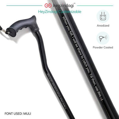 Aluminium walking stick (L08UCZ) by Tynor India.Powder coated & anodized for extended durability | order online at amazon.in