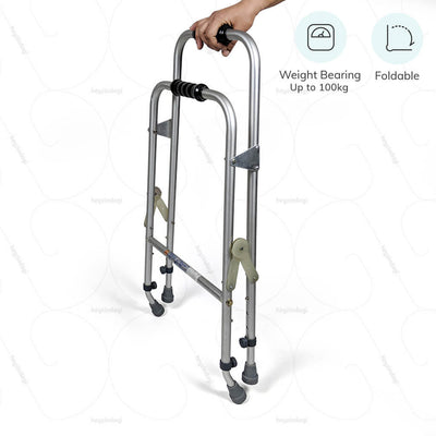 Foldable walker (2901) by Vissco India. Weight bearing  capacity up to 100kg   | www.heyzindagi.com
