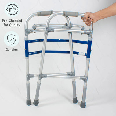 Aluminum walker (2901) to improve body balance. 100% Genuine & pre-checked for quality by Vissco India - Heyzindagi.com-EMI option available
